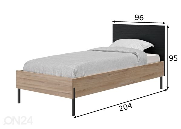 Кровать Castel 90x200 cm размеры