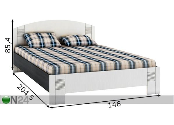 Кровать City 140x200 cm размеры