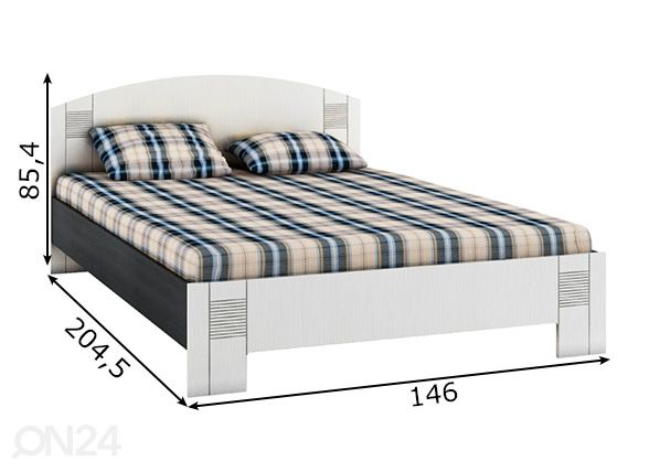 Кровать City 140x200 cm размеры