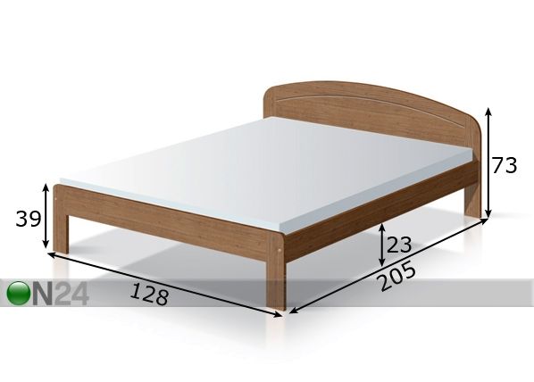 Кровать Classic 3 берёза 120x200 cm размеры