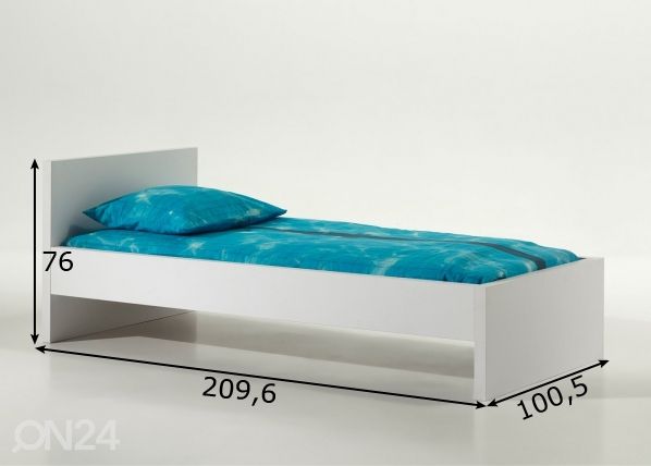 Кровать Cloud 90x200 cm размеры