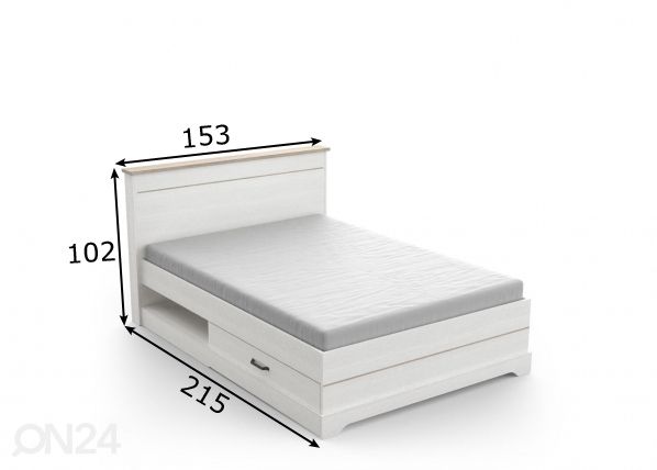 Кровать Cottage 140x200 cm размеры
