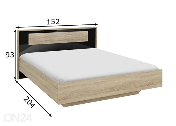 Кровать Curtys 140x200 cm размеры