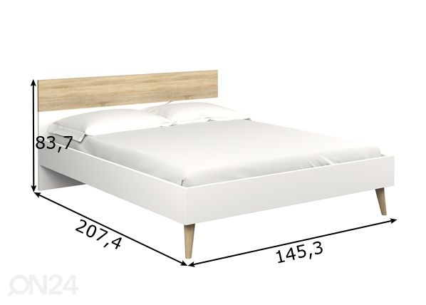 Кровать Delta 140x200 cm размеры