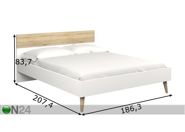Кровать Delta 180x200 cm размеры
