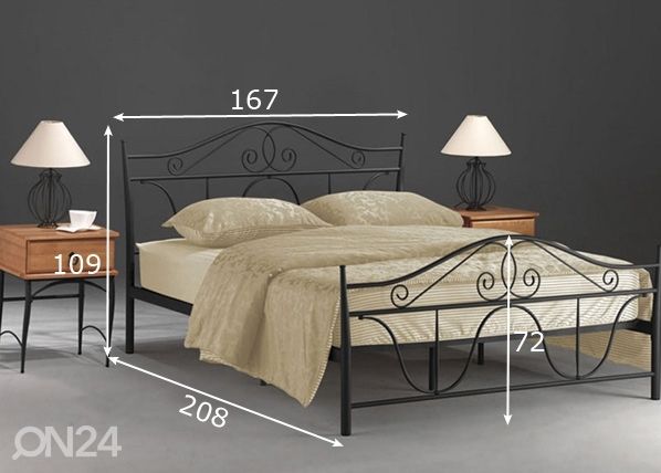 Кровать Denver 160x200 cm размеры