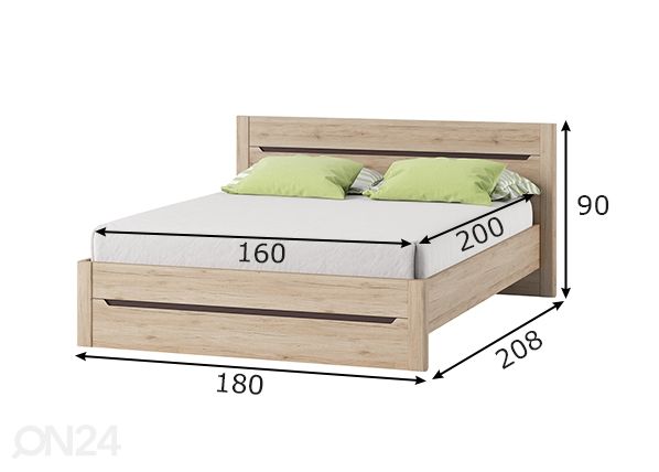 Кровать Desjo 160x200 cm размеры
