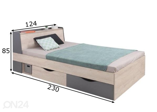 Кровать DL15 120x200 cm размеры