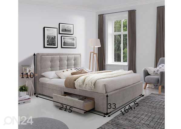 Кровать Duke 160x200 cm размеры