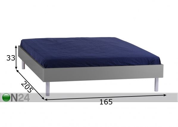 Кровать Easy Grey 160x200 cm размеры