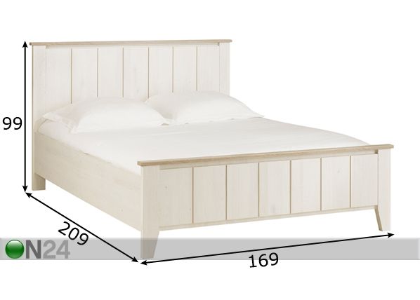 Кровать Ellen 160x200 cm размеры