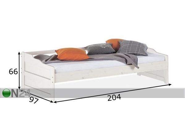 Кровать Elli 90x200 cm размеры