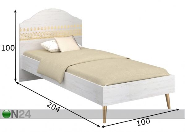Кровать Elysia 90x200 cm размеры