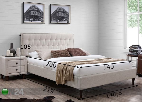 Кровать Emilia 140x200 cm размеры