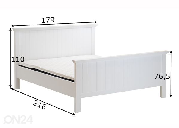 Кровать Emilia 160x200 cm размеры