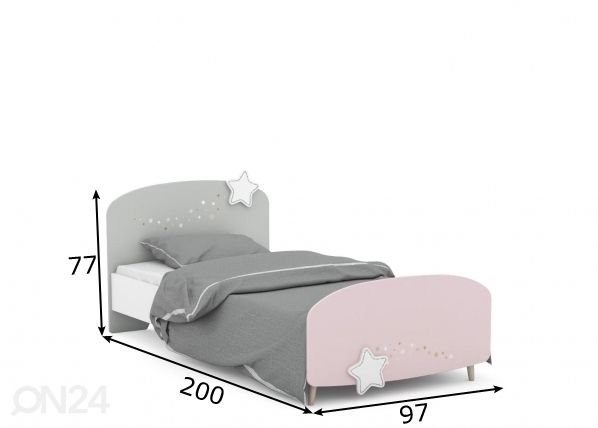 Кровать Etoiles 90x200 cm размеры