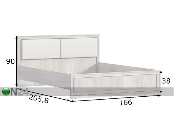Кровать Florencia 160x200 cm размеры