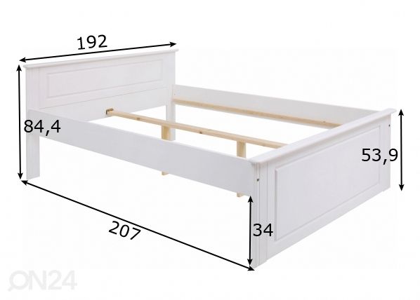 Кровать Hugo 180x200 cm размеры