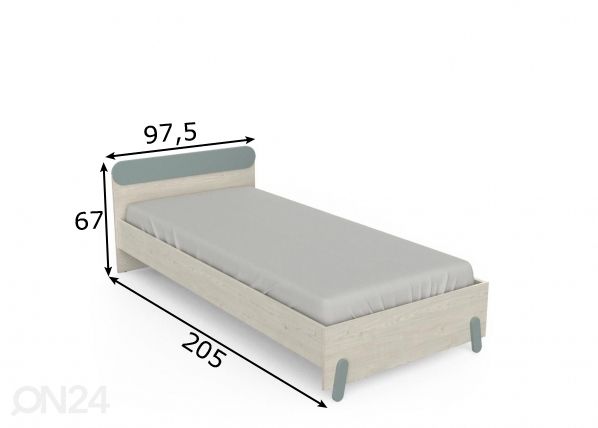 Кровать Ilian 90x200 cm размеры