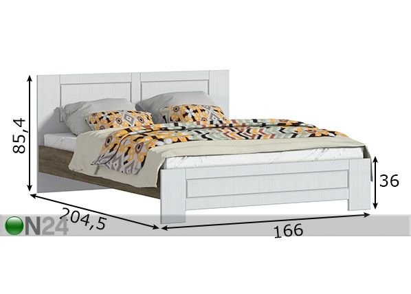 Кровать Ilona 160x200 cm размеры