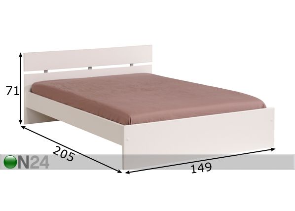 Кровать Infinity 140x200 cm размеры
