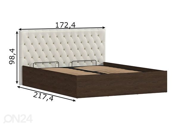 Кровать Itaalia 160x200 cm размеры