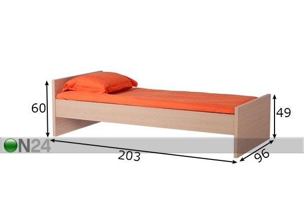 Кровать Jesper 90x200 cm размеры