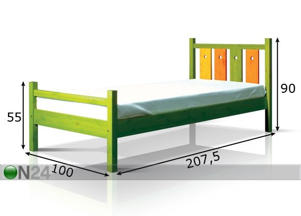 Кровать Junior 90x200 см размеры