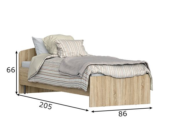 Кровать Kito 80x200 cm размеры