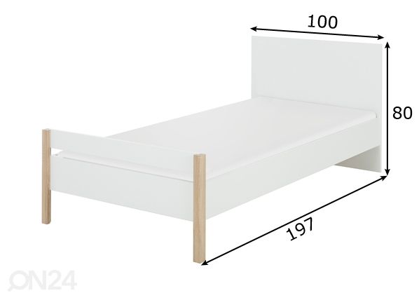 Кровать Kyllian 90x190 cm размеры