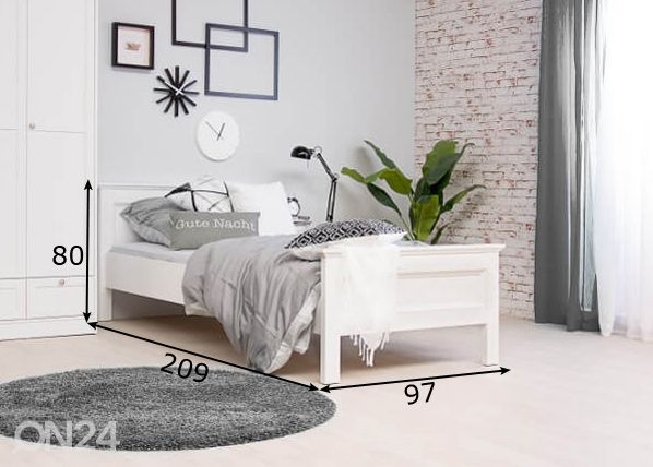 Кровать Landwood 90x200 cm размеры