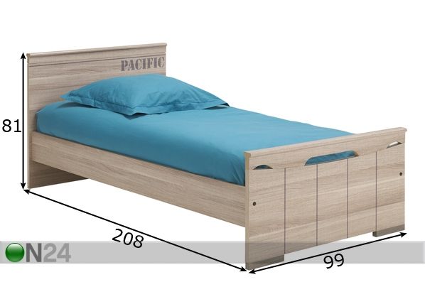 Кровать Largo 90x200 cm размеры
