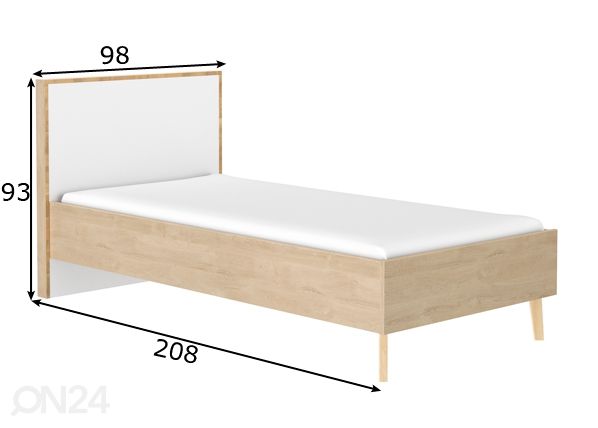 Кровать Larvik 90x200 cm размеры