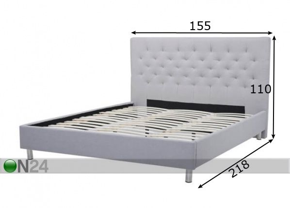 Кровать Leone 140x200 cm размеры