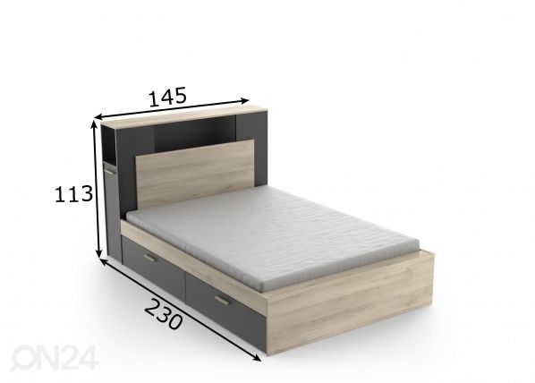 Кровать Life 140x200 cm размеры