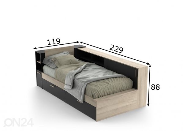 Кровать Life 90x200 cm размеры