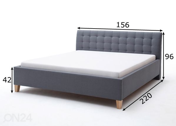 Кровать Lucca 140x200 cm размеры