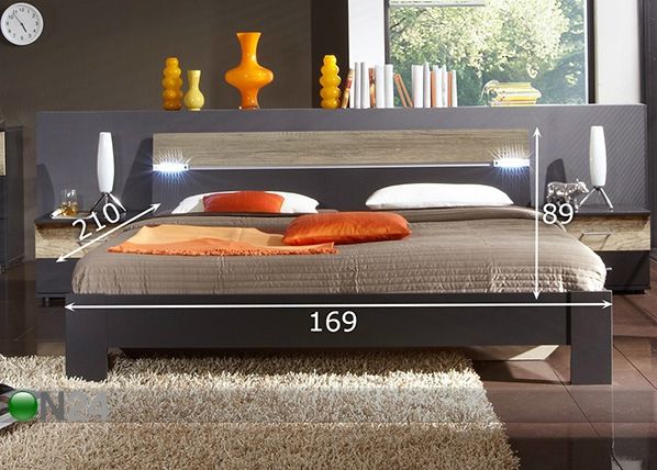 Кровать Madrid 160x200 см размеры