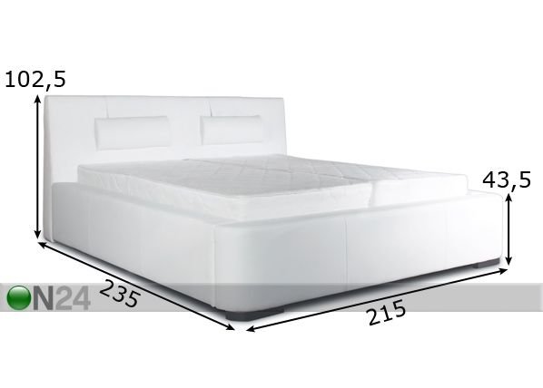 Кровать Magnifico 180x200 cm размеры