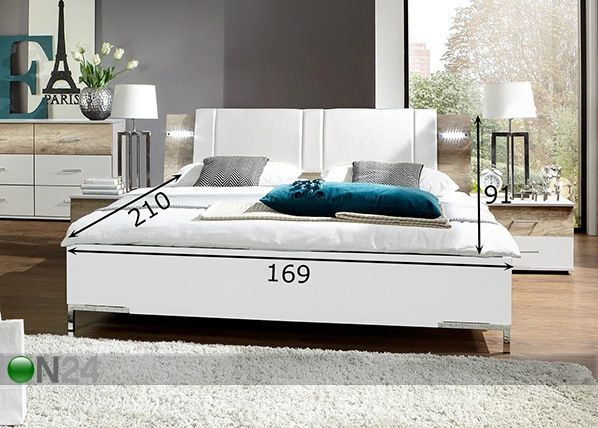 Кровать Malaga 160x200 cm размеры