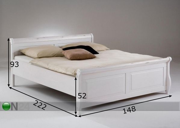 Кровать Malta 140x200 cm размеры