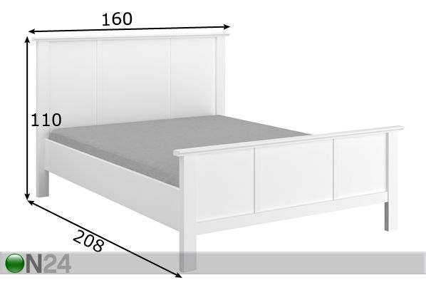 Кровать Margaux 140x200 cm размеры