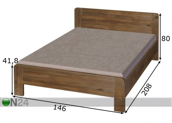 Кровать Maria 140x200 cm размеры