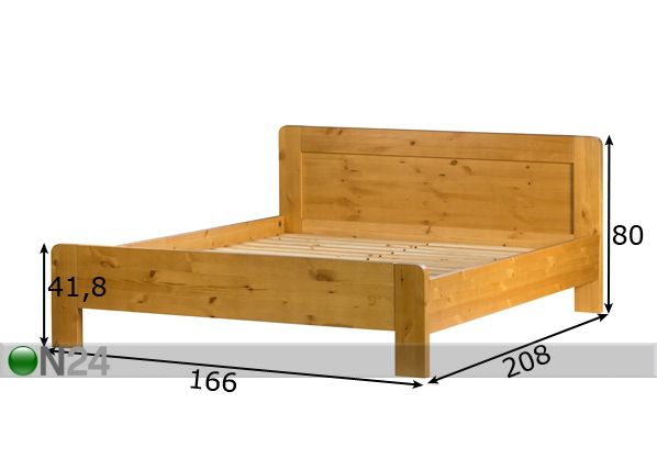 Кровать Maria 160x200 cm размеры