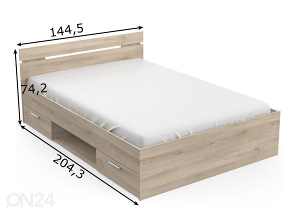 Кровать Michigan 140x200 cm размеры