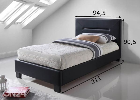 Кровать Mitch 90x200 cm размеры