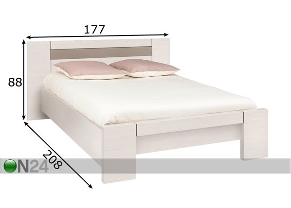 Кровать Moka 140x200 cm размеры