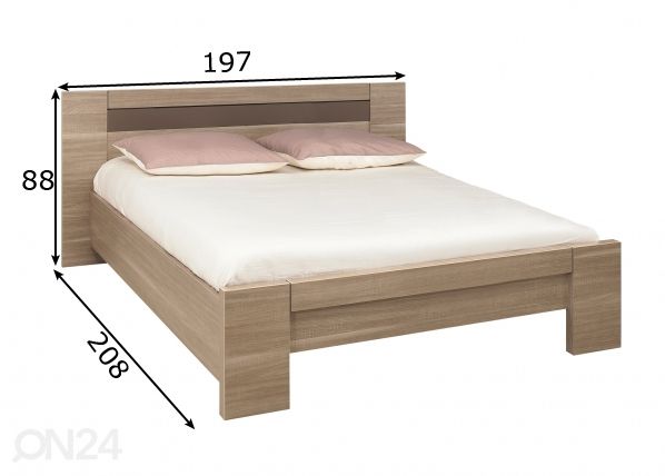 Кровать Moka 160x200 cm размеры