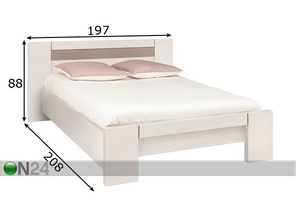 Кровать Moka 160x200 cm размеры