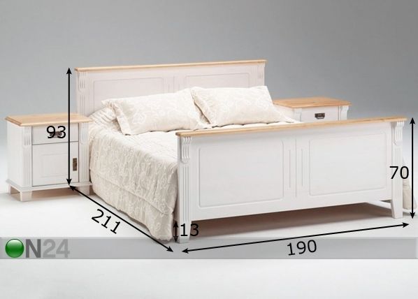 Кровать Monaco 180x200 cm размеры